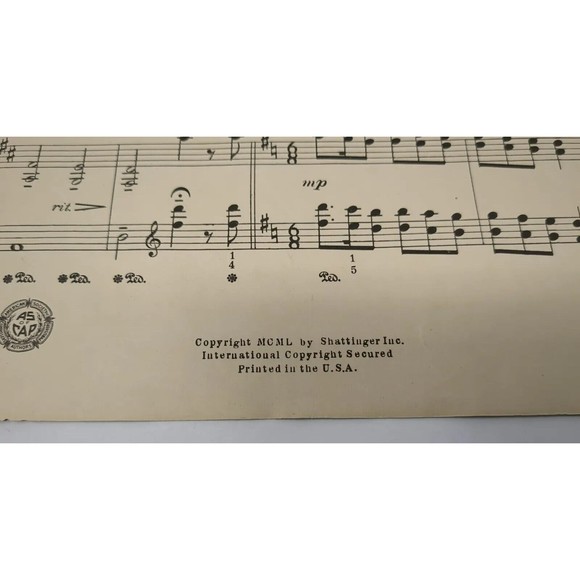 1950 CHIMES AT YULETIDE CHRISTMAS vintage sheet music piano solo CARL T. ANSTINE - Picture 7 of 10